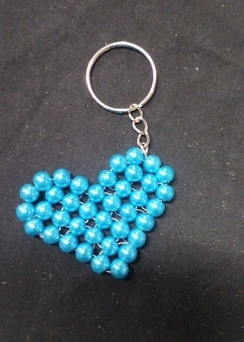 Renkli Boncuklu Kalp Anahtarlık Seti - Görsel 2