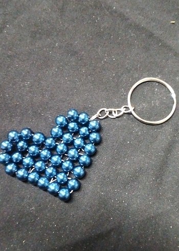 Renkli Boncuklu Kalp Anahtarlık Seti - Görsel 5