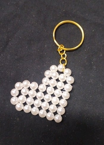 Renkli Boncuklu Kalp Anahtarlık Seti - Görsel 3