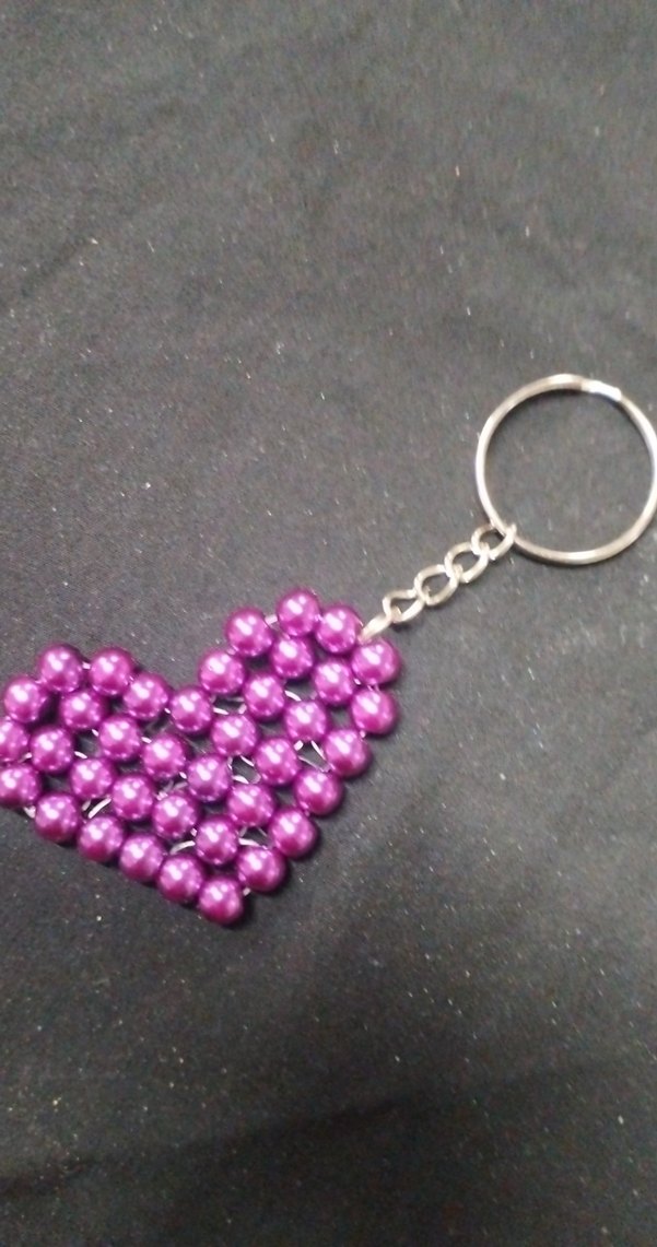 Renkli Boncuklu Kalp Anahtarlık Seti - Görsel 4