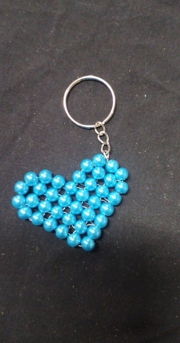 Renkli Boncuklu Kalp Anahtarlık Seti - Görsel 2