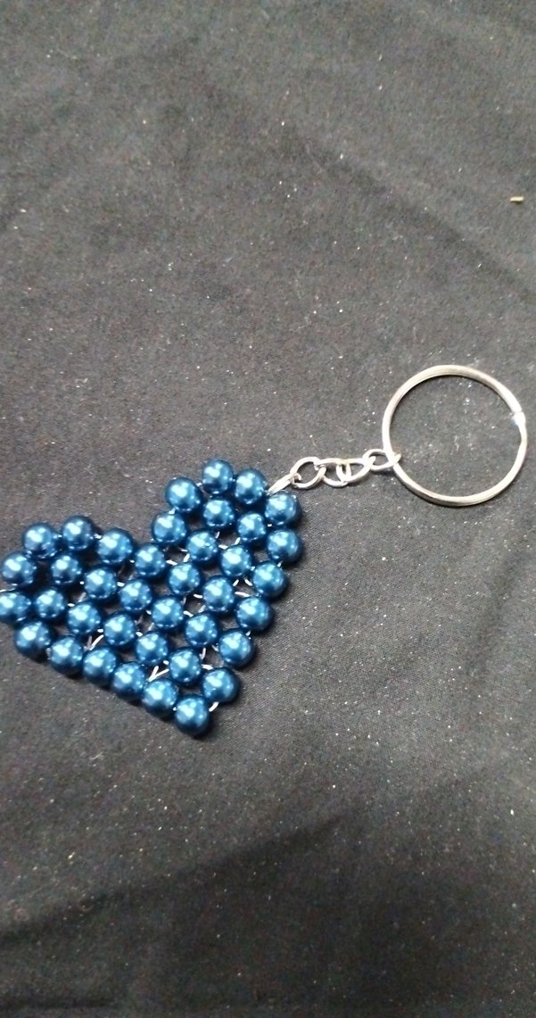 Renkli Boncuklu Kalp Anahtarlık Seti - Görsel 5