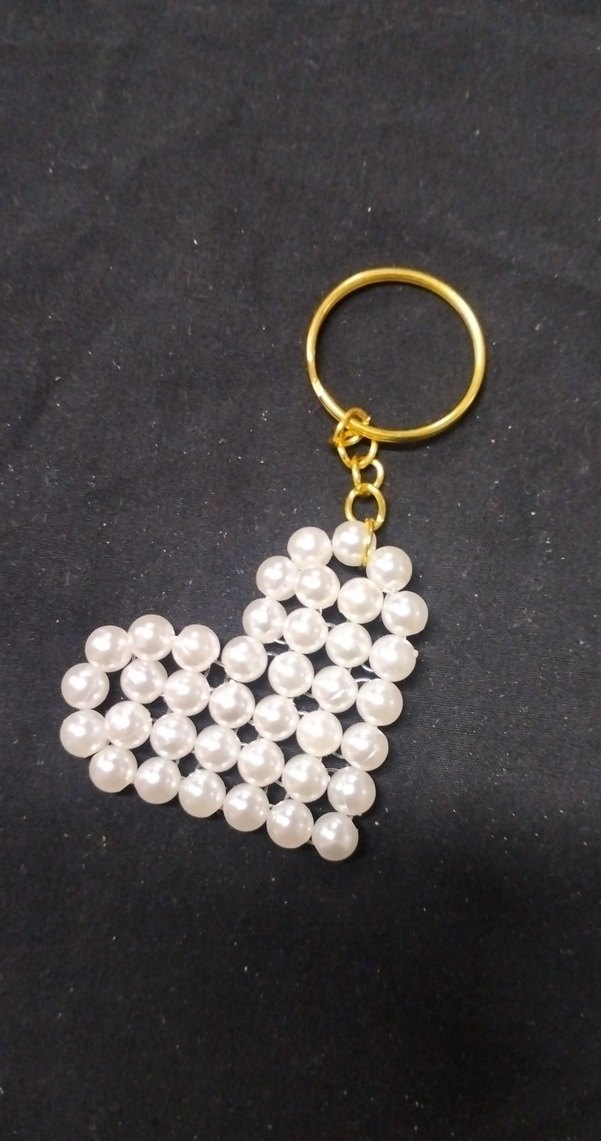 Renkli Boncuklu Kalp Anahtarlık Seti - Görsel 3