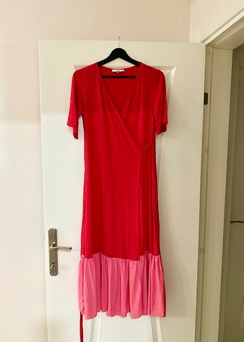 AdL Kırmızı Bohem Elbise - Görsel 4