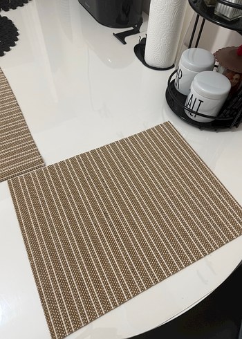 Çizgili Kahverengi Amerikan Servis 2 Adet - Görsel 2