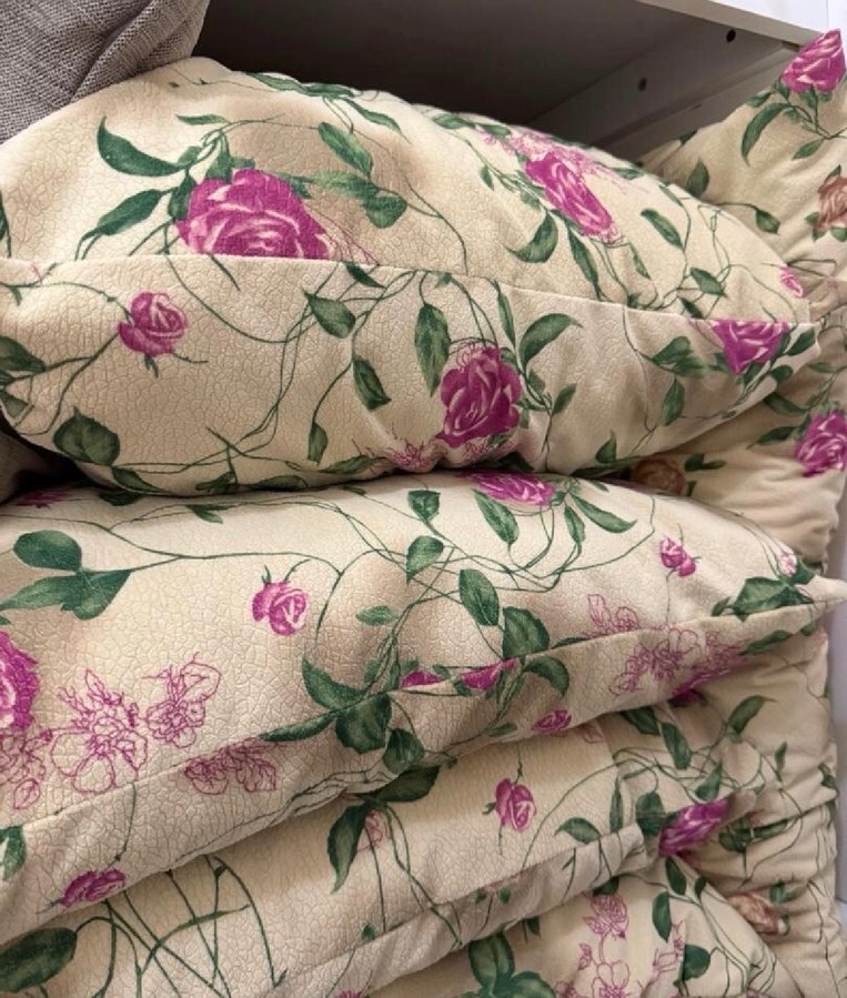 Pembe Çiçek Desenli Bohem Minder - Görsel 3