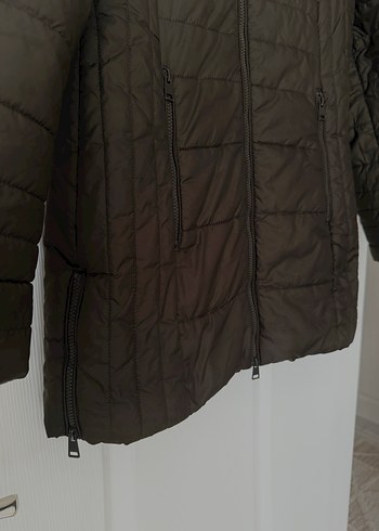 m Beden kahverengi Renk Loft Haki Fermuarlı Kadın Mont