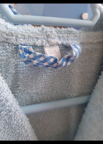 Mavi Nakışlı Erkek Çocuk Bornoz - Görsel 2