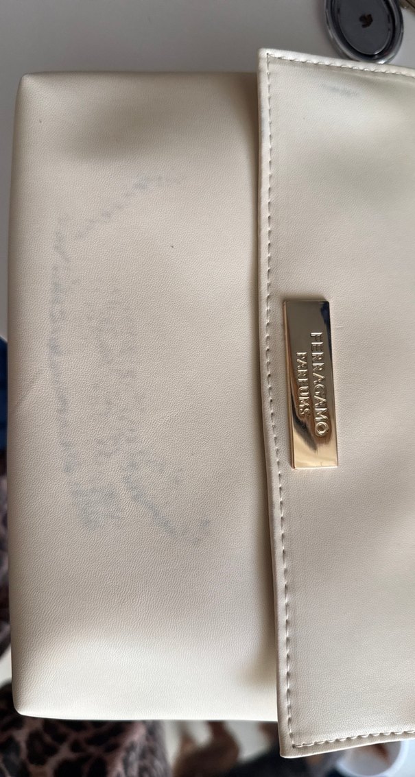 Beyaz Deri Kadın Clutch Çanta — görsel 2/3