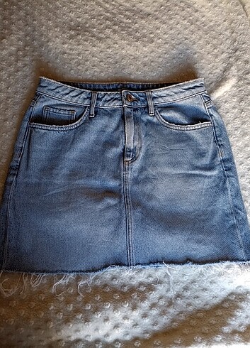 Denim mini etek