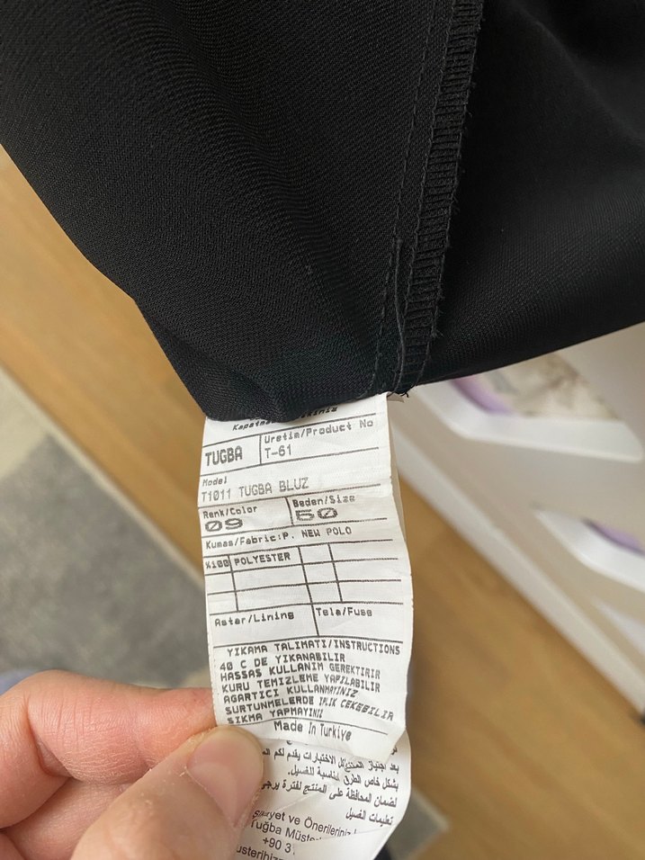 Siyah Kadın Tunik Yüksek Yakalı - Görsel 3