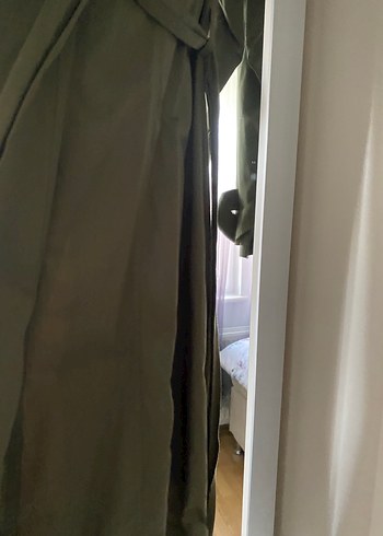 Kadın Haki Midi Trençkot - Görsel 3