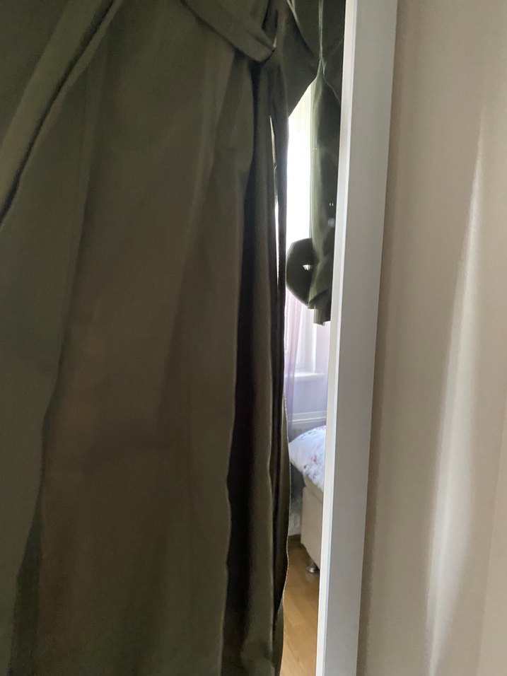 Kadın Haki Midi Trençkot - Görsel 3