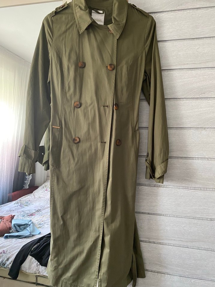 Kadın Haki Midi Trençkot - Görsel 2