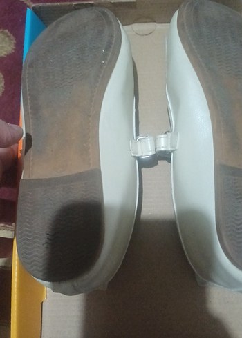 Kız Çocuk Beyaz Tokalı Babet Ayakkabı - Görsel 5