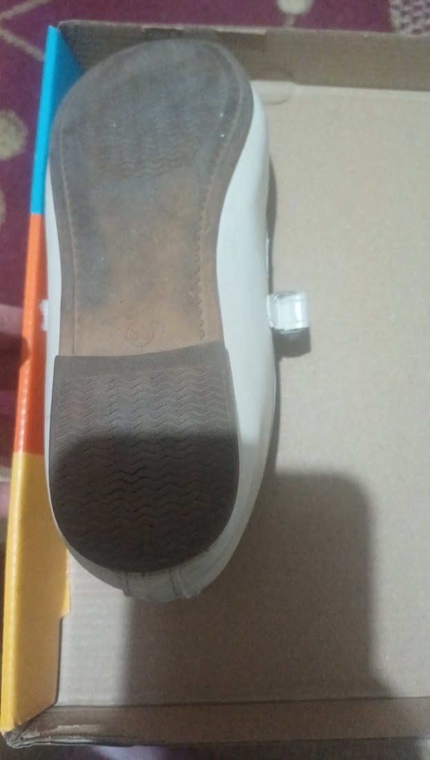 Kız Çocuk Beyaz Tokalı Babet Ayakkabı - Görsel 4