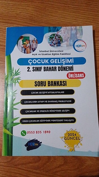 Auzef önlisans çoçuk gelişimi 2 sınıf