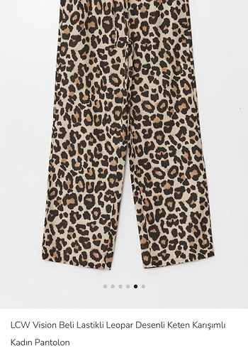 LC Waikiki Leopar Desenli Beli Lastikli Kadın Pantolon