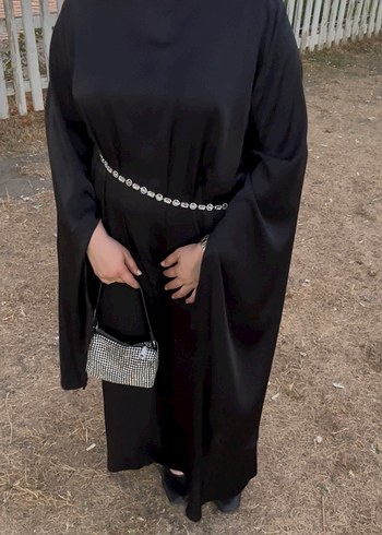 Uzun Siyah Gotik Kadın Elbise