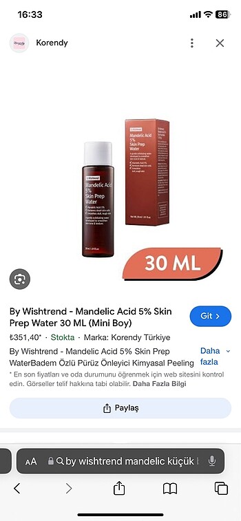 By wishtrend mandelic asit küçük boy