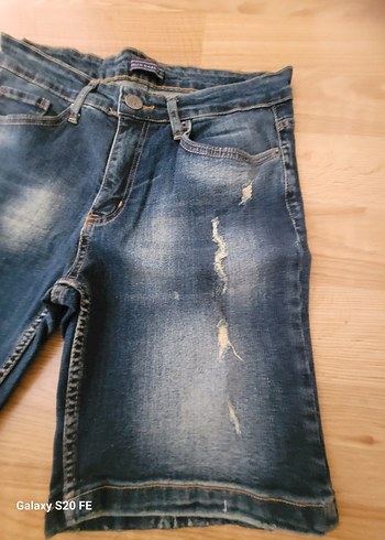 Erkek Mavi Denim Kısa Şort - Görsel 3
