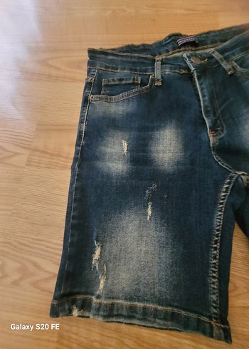 Erkek Mavi Denim Kısa Şort - Görsel 2