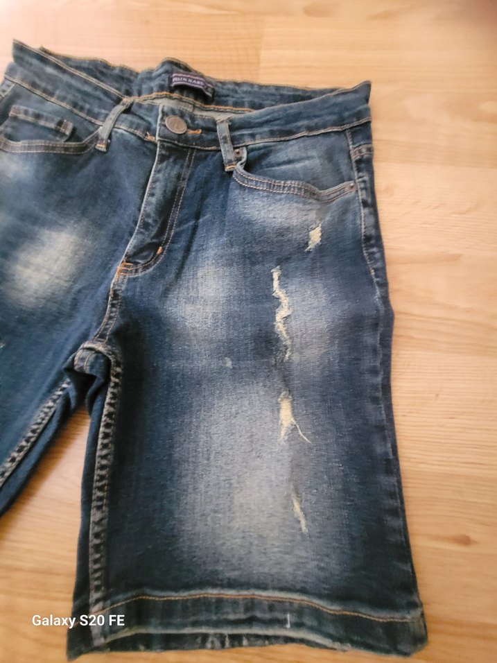 Erkek Mavi Denim Kısa Şort - Görsel 3