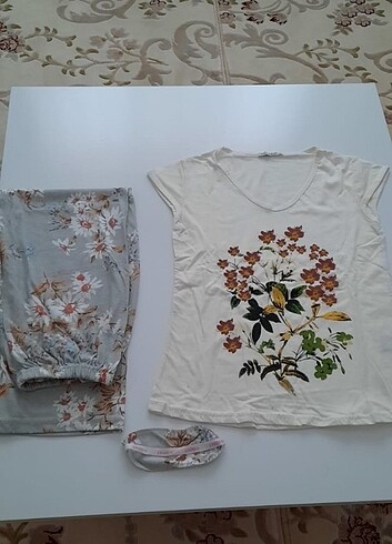 s Beden çeşitli Renk Kısa kollu pijama takımı