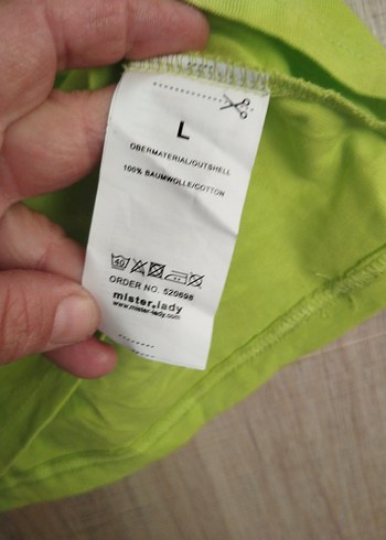 40 Beden yeşil Renk Spor tarzda açık yeşil Polo yaka t-shirt