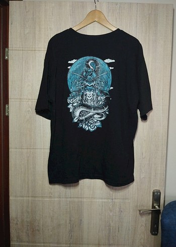 Queen of gejsha siyah baskılı tişört - Görsel 3