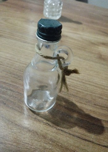 kadın parfüm esans şişesi kulplu metal kapaklı - Görsel 4