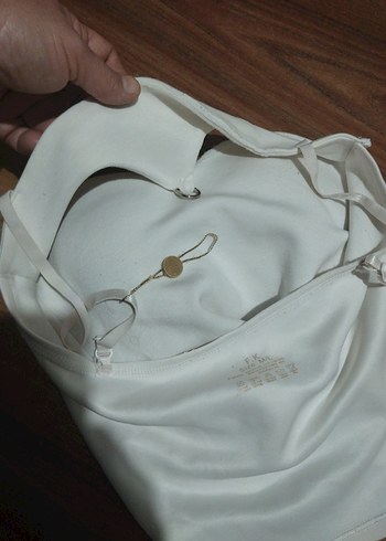 Bej Minimalist Midi Büstiyer defolu - Görsel 6