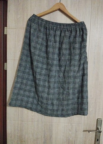 Gri Pilili Midi Etek - Görsel 8