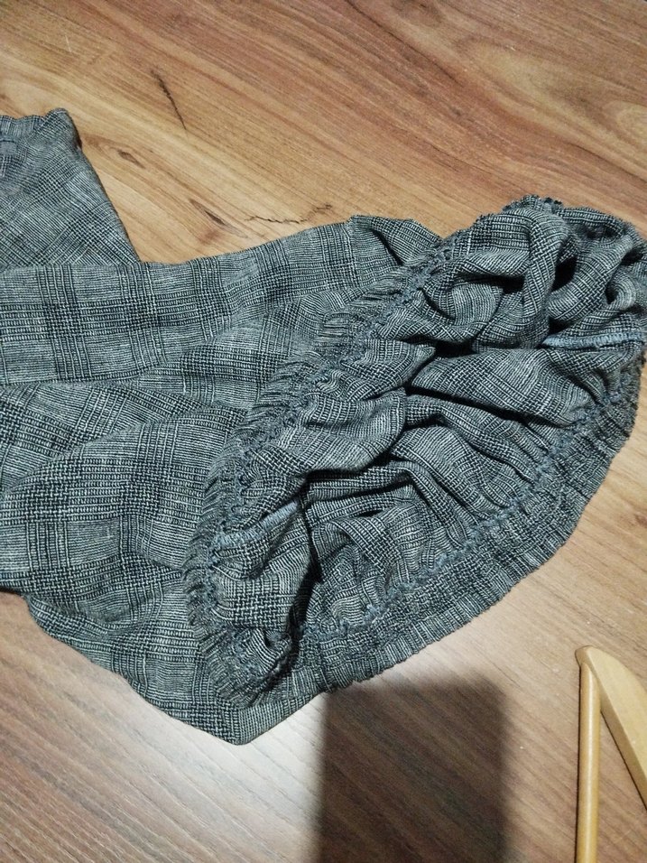 Gri Pilili Midi Etek - Görsel 5