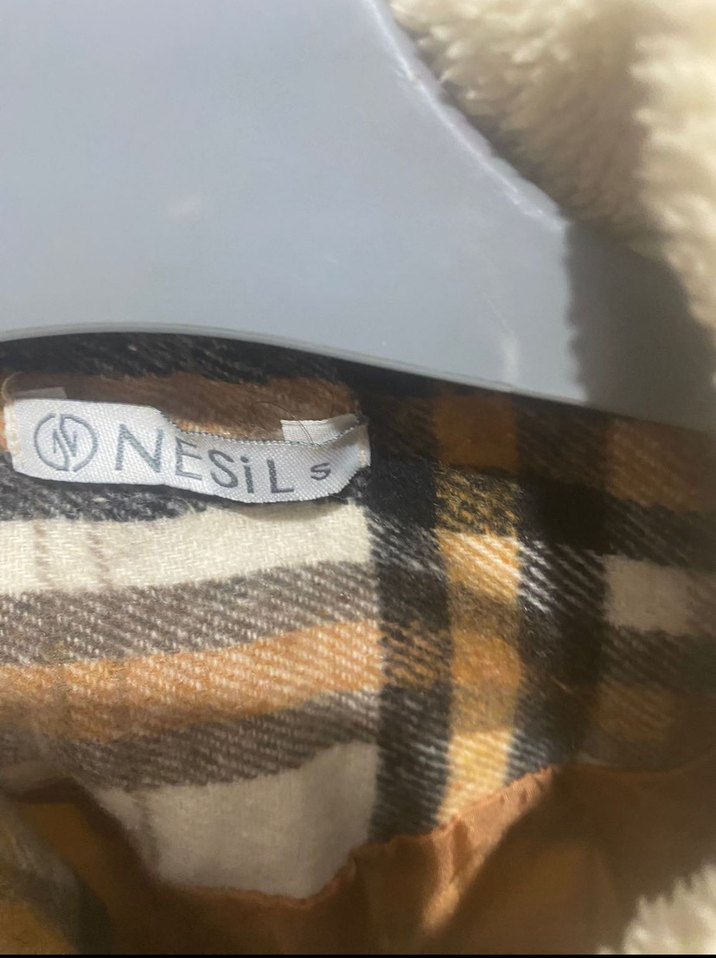 Düğmeli Ekose Kadın Gömlek - Görsel 3