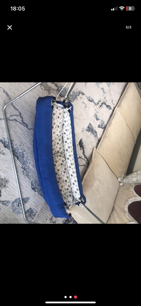 Svava Mavi Portatif Bebek Hamak Beşik - Görsel 2