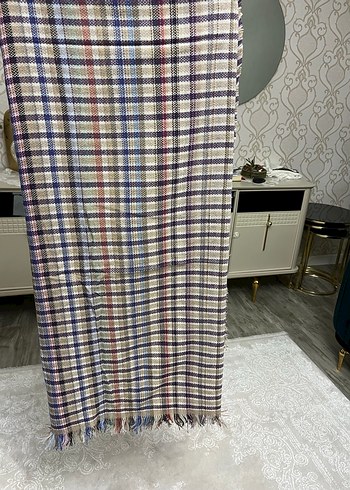 Koyu renkli çok renkli kareli battaniye - Görsel 4