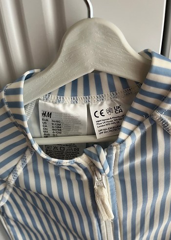 Uzun Kollu Çizgili Bebek mayo Fermuarlı - Görsel 2