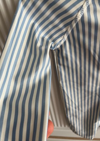 Uzun Kollu Çizgili Bebek mayo Fermuarlı - Görsel 3