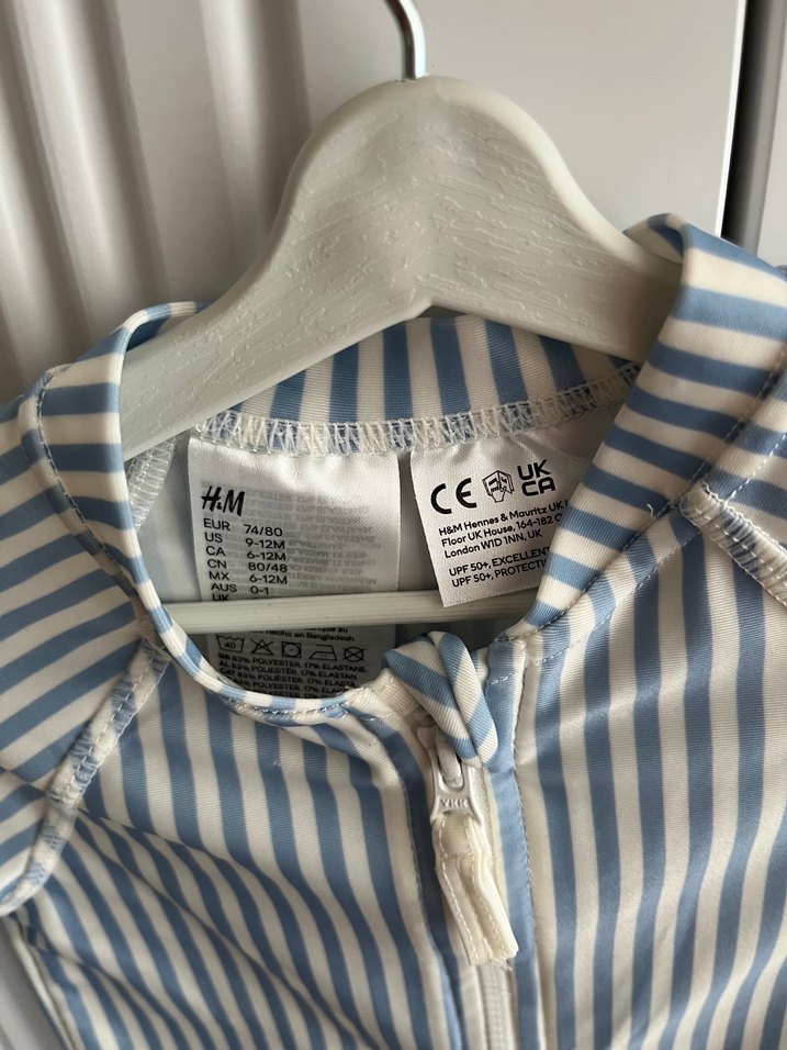 Uzun Kollu Çizgili Bebek mayo Fermuarlı - Görsel 2