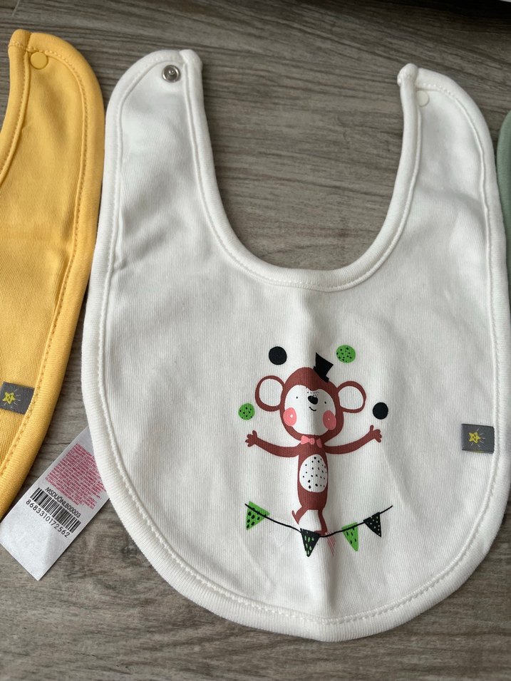 Nakışlı Çok Renkli Bebek Önlüğü Seti - Görsel 4