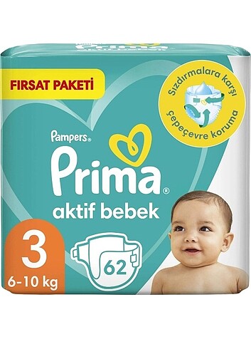 Prima aktif Bebek 3 numara bebek bezi