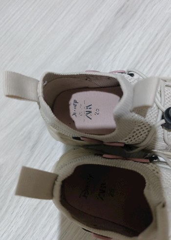 25 Beden Kız Çocuk Gri Sneakers Velcro Bağcıklı
