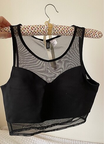 H&M Transparan tül detay crop