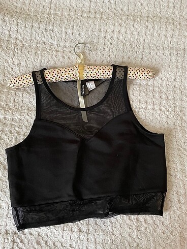 H&M H&M Transparan tül detay crop