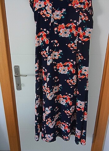 Elbise çiçekli uzun - Görsel 4