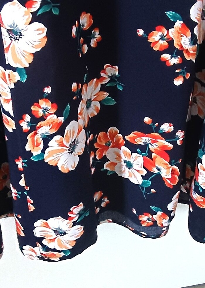 Elbise çiçekli uzun - Görsel 5