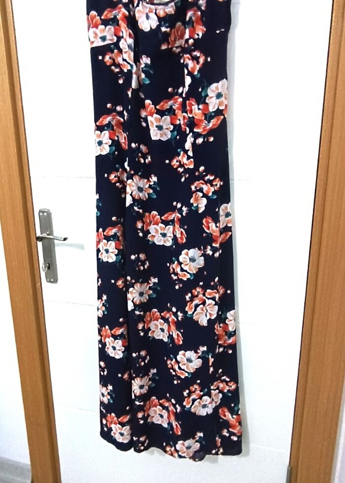 Elbise çiçekli uzun - Görsel 2