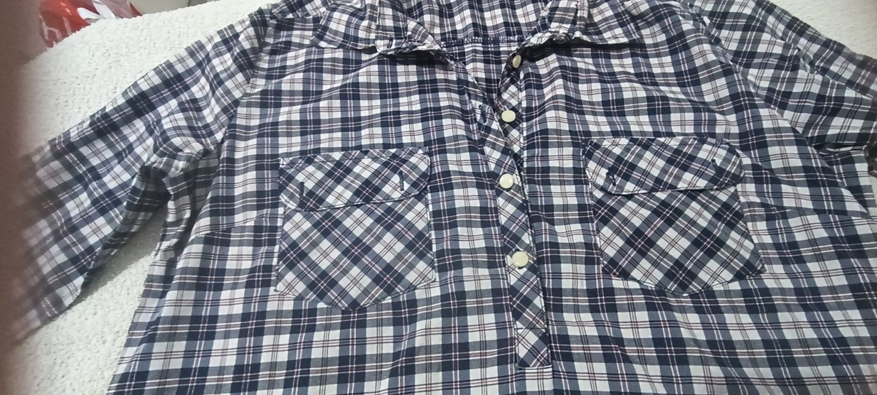 Gri Düğmeli Kadın Gömlek - Görsel 2