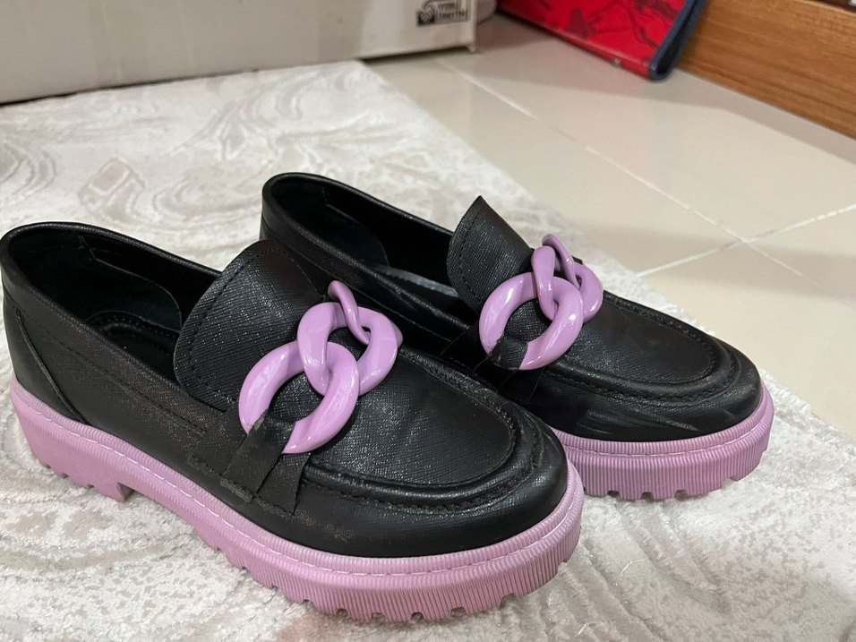 Mor Zincir Detaylı Loafer - Görsel 3